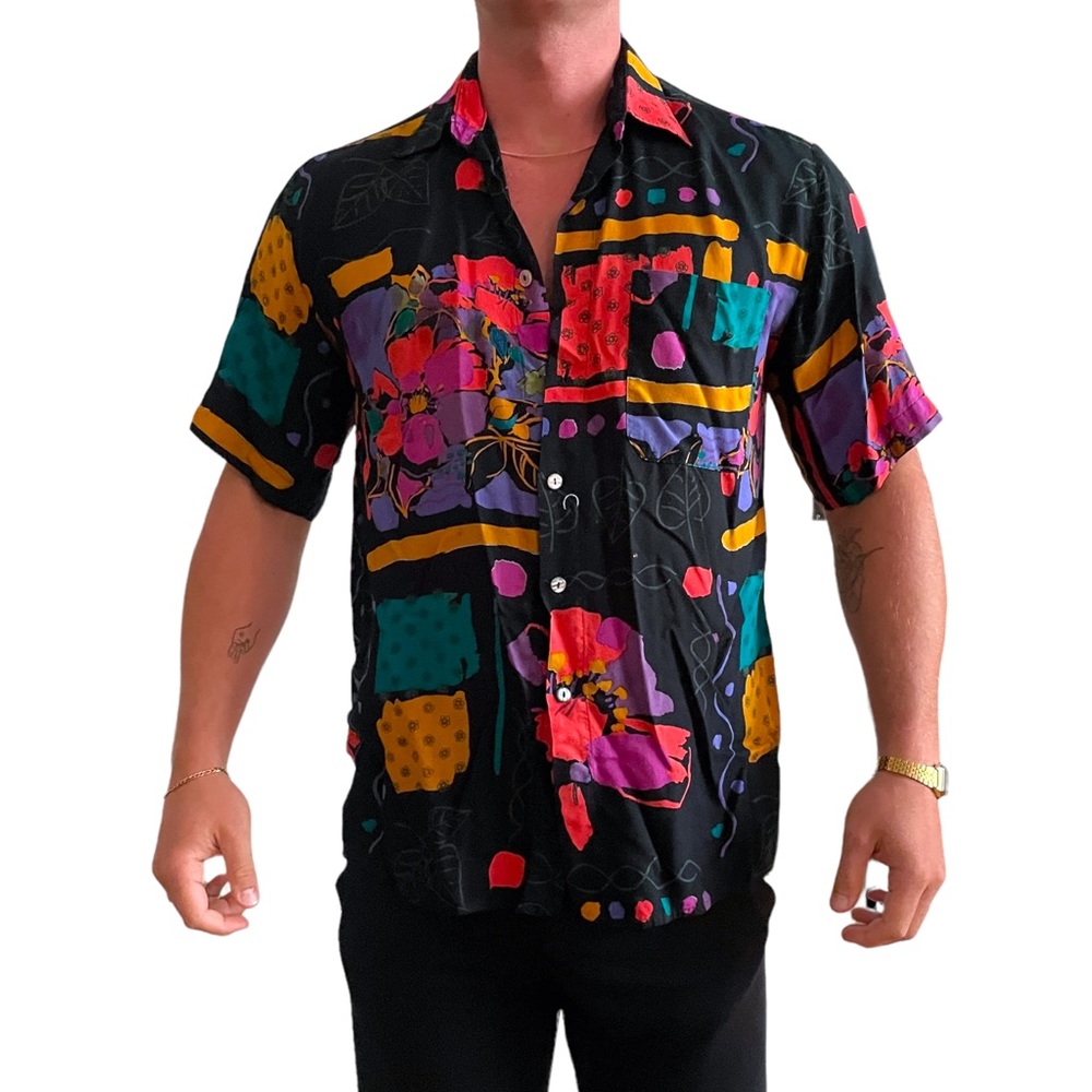 Retro Geometric Button Down - image 2